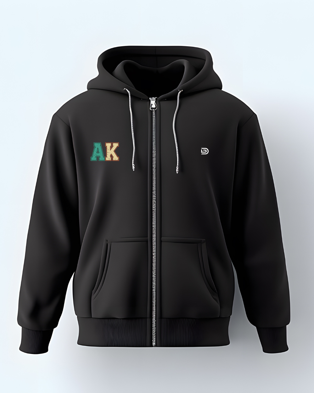 Dhyanaa - LuxWeave Custom Zip Hoodie - Minimal Collection - CUSZH001
