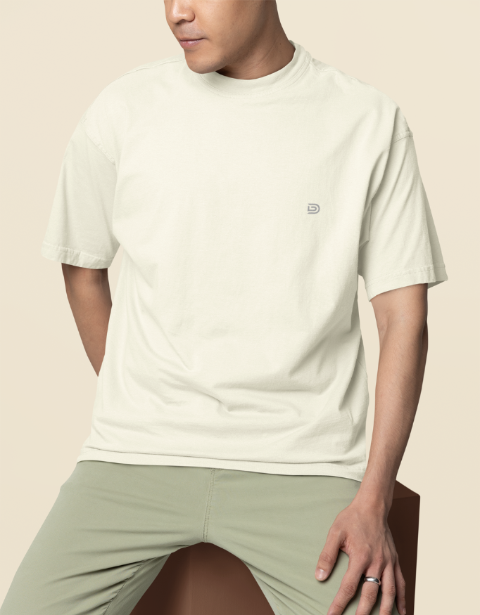 Dhyanaa - LuxWeave Unisex Beach Terry Oversized Tee - Mindful Collection - TOM002