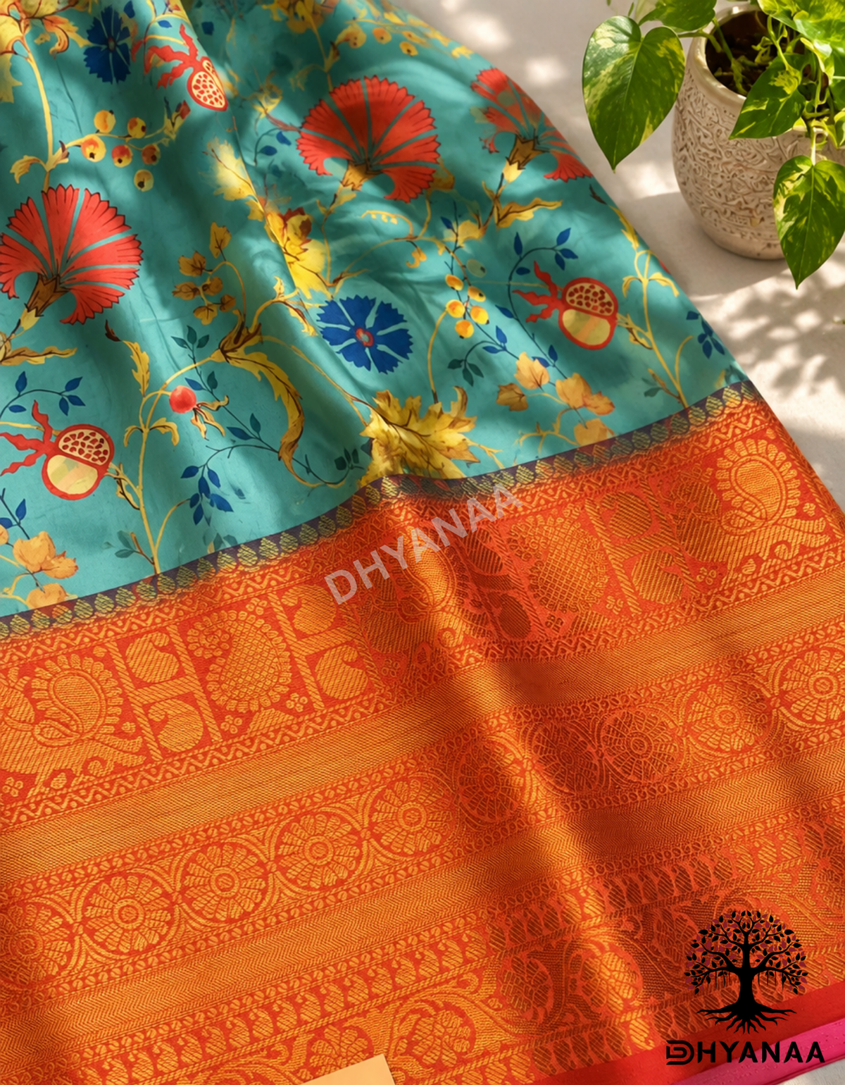 Pichwai Art Silk Saree
