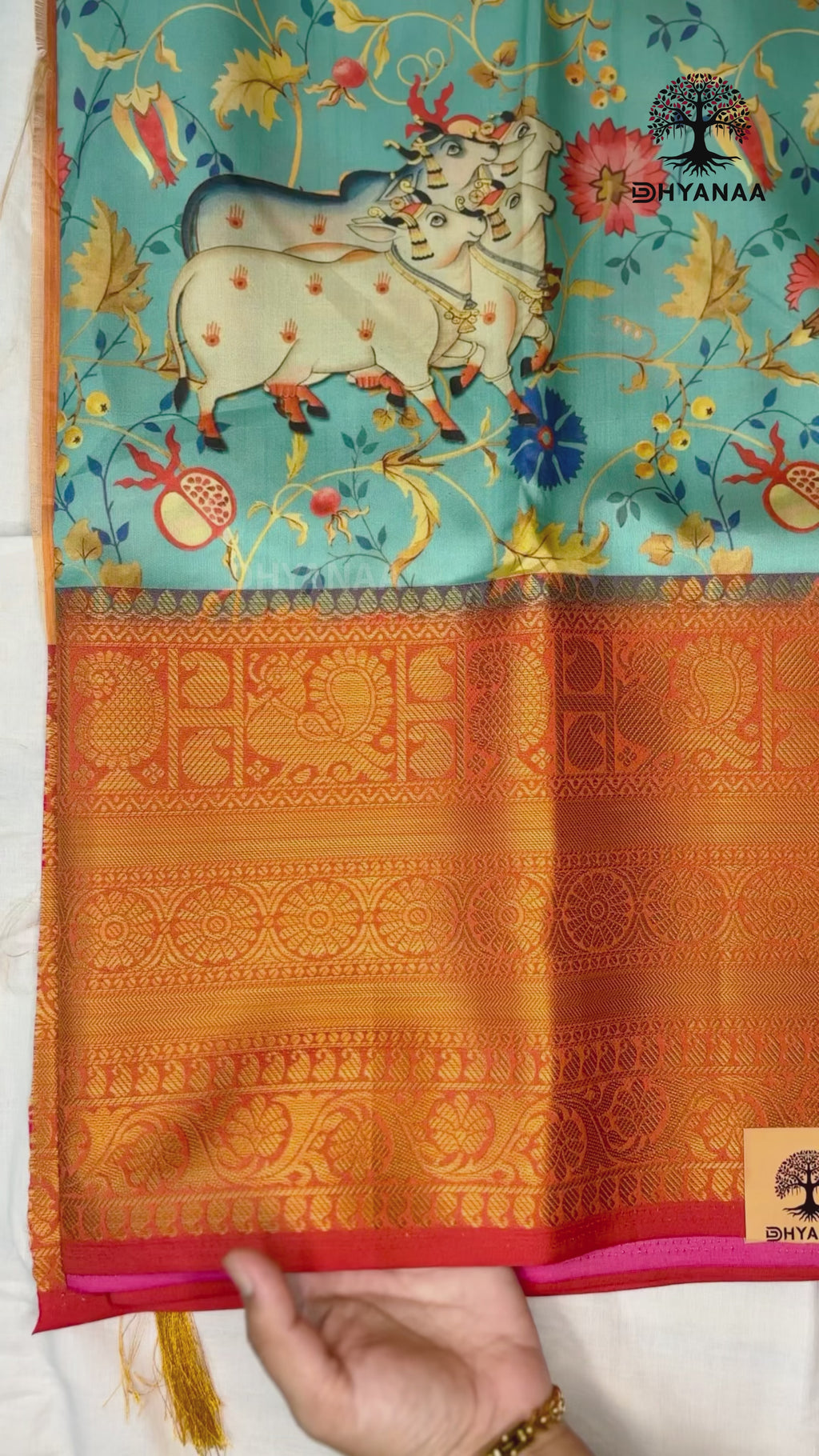 Pichwai Art Silk Saree