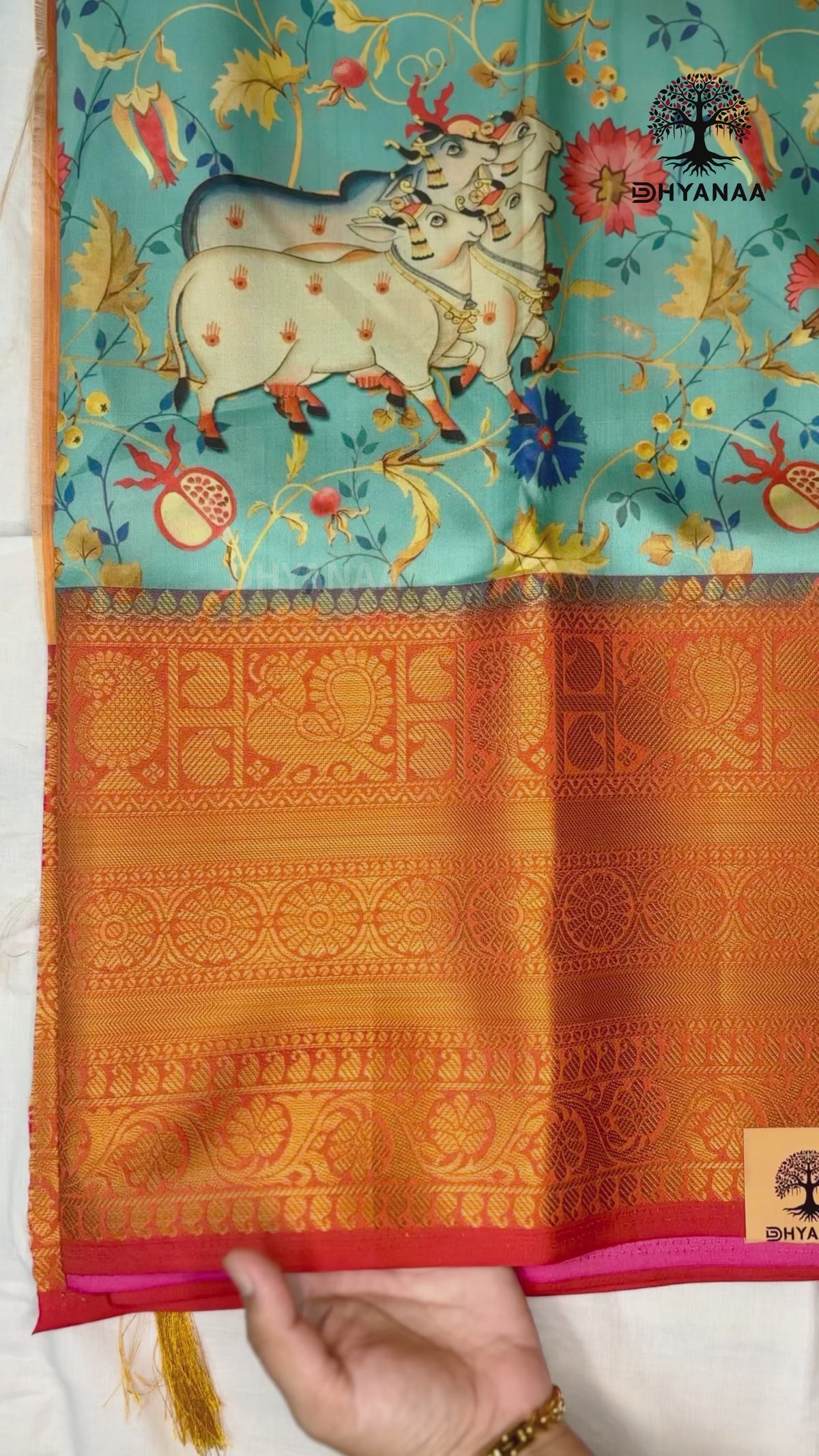 Pichwai Art Silk Saree
