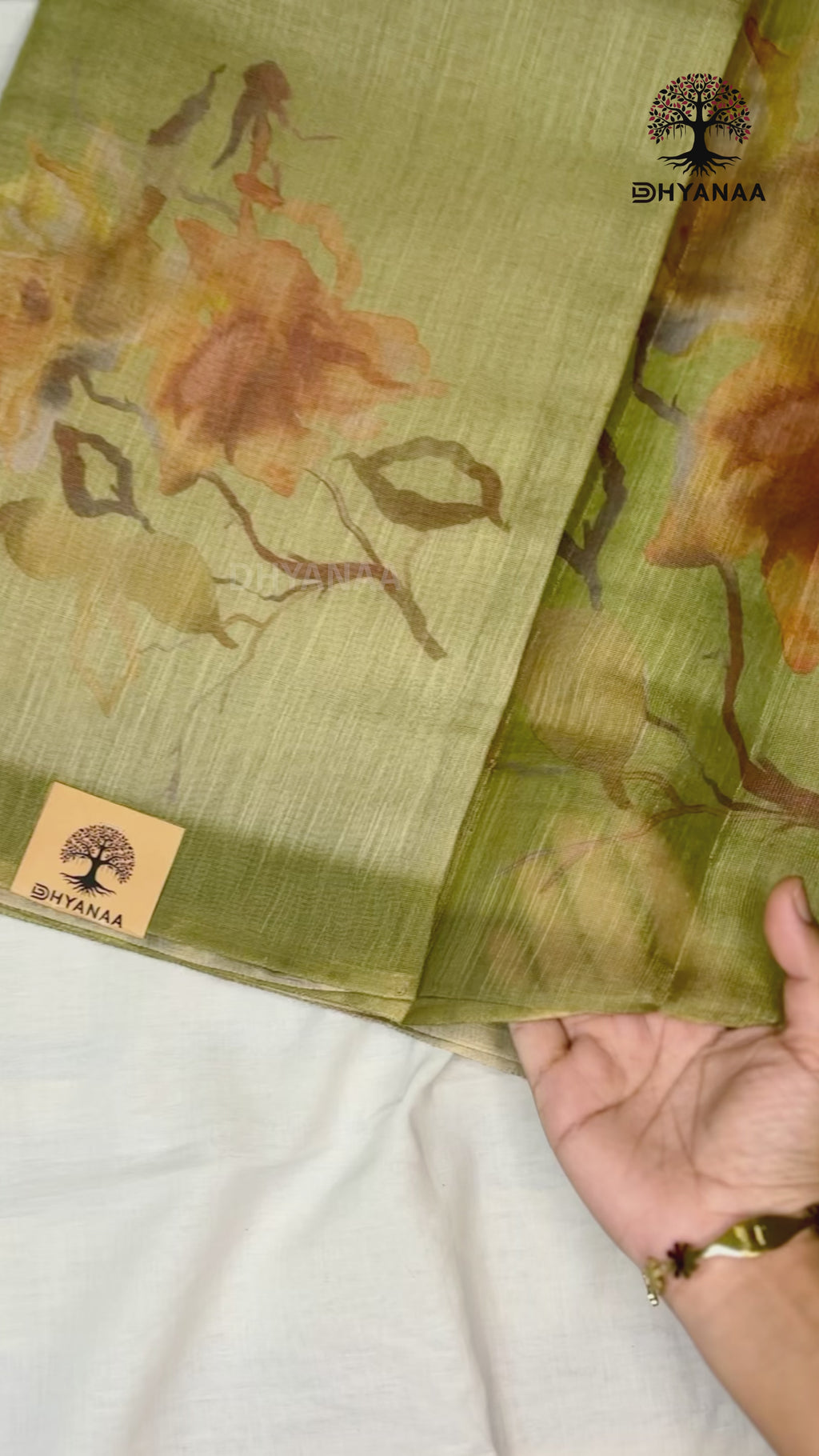 Olive Bloom Tissue Saree